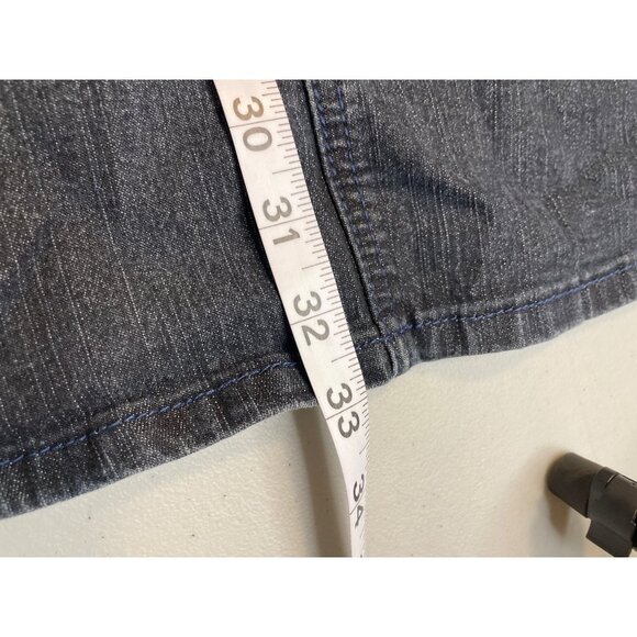 Cato Retro Long Woven Pockets Denim A Line Skirt Sz 10 - Picture 11 of 11